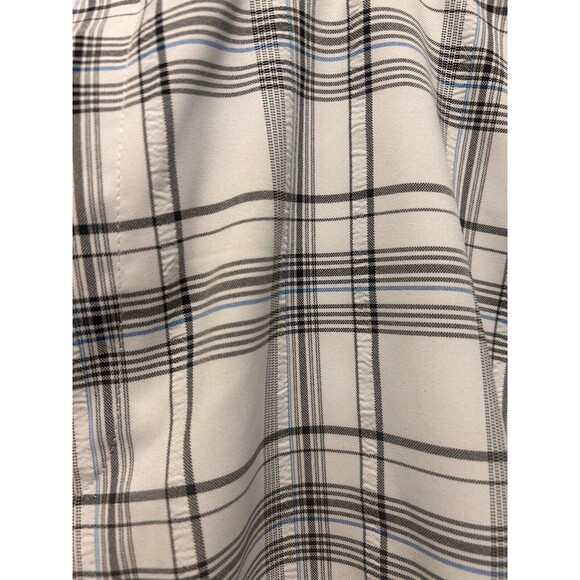 Haggar Cool 18 Pro Size 40 Men's Plaid Polyester Golf Shorts White Black Royal - Picture 3 of 5